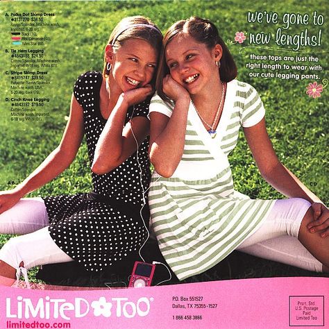 These 7 Limited Too Catalog Pages Will Remind You Why It Was The Absolute Coolest Store In The Mall 2000s Look, Girls Clothing Stores, Hem Leggings, Limited Too, Early 2000s Fashion, Cute Leggings, Cool Store, 2000s Fashion, Maternity Tops