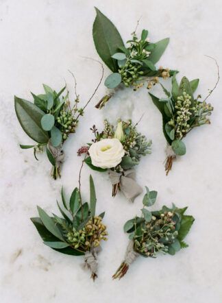 45+ Creative Wedding Greenery Ideas That Will Rock Your World - greenery groom boutonnieres made of olive greens leaves, eucalyptus leaves and berries.   #weddinggreenery #wedding #greenery #groom #weddingideas #greenerywedding #eucalyptuswedding #olivewedding #greenwedding #boutonniere #weddingdetails #weddingflowers #weddingdecor Greenery Wedding Bouquet, Wedding Flower Guide, Olive Wedding, Greenery Bouquet, Wedding Greenery, Flowers And Greenery, Greenhouse Wedding, Flower Guide, Fall Wedding Flowers