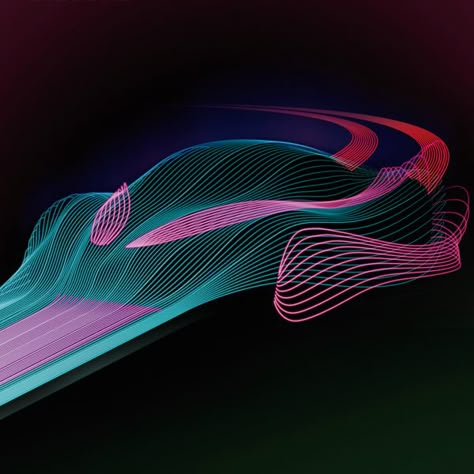 Concept test // Aerodynamic by Bas Aarts, via Behance #illustration #aerodynamic #neon Aerodynamics Design, F1 Poster Design, Wings Inspiration, Behance Illustration, Aerospace Design, Line Graphic, Fluid Mechanics, Graphic Design Agency, Car Design Sketch