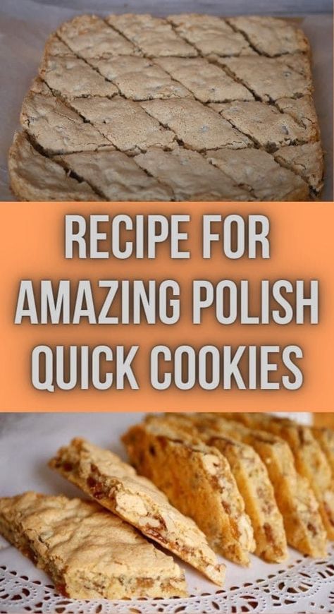 These cookies are a delight to make, taking only 20 minutes, yet the result exceeds all expectations! Soft and flavorful, they will add a burst of new taste to your tea time! Baking Without Butter, Polish Cookies, Kolache Recipe, Quick Cookies, Polish Desserts, Polish Food, Human Food, Cookie Bar Recipes, Almond Cookies