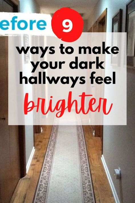 Hallway Colors Narrow, Long Dark Hallway Solutions, Dark Staircase Ideas Brighten, Narrow Corridor Design, Modern Corridor Design, Long Hallway Design, Dark Hallway Paint Colors, Hallway Paint Colors To Brighten, Dark Hallway Ideas Brighten