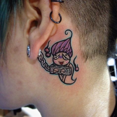 Lil ghost by the ear tattoo Lil Ghost, Ghost Tattoo, The Ear, Ear Tattoo, Behind Ear Tattoo, I Tattoo, Ghost, Tattoos