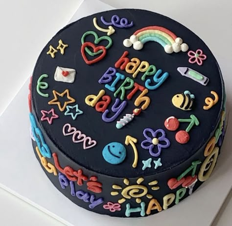 Simple Cake Designs, Funny Birthday Cakes, Mini Cakes Birthday, Creative Birthday Cakes, Simple Birthday Cake, Pretty Birthday Cakes, Cute Birthday Cakes, Makeup Homecoming, Just Cakes