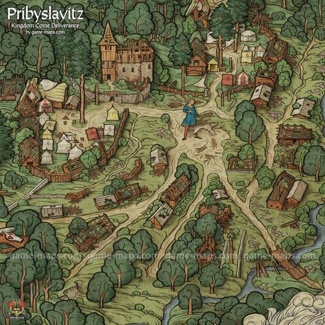 Medieval Maps, Castle Inspiration, 2d Background, Marker Rendering, Kingdom Map, Kingdom Come Deliverance, Warhammer Empire, Game Map, Fantasy Map Making