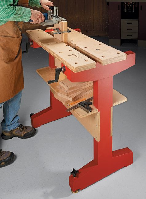 Small Workbench, Woodworking Plans Workbench, Woodsmith Plans, Portable Workbench, Workbench Plans Diy, Diy Workbench, Workbench Plans, Small Woodworking Projects, Wood Shop Projects