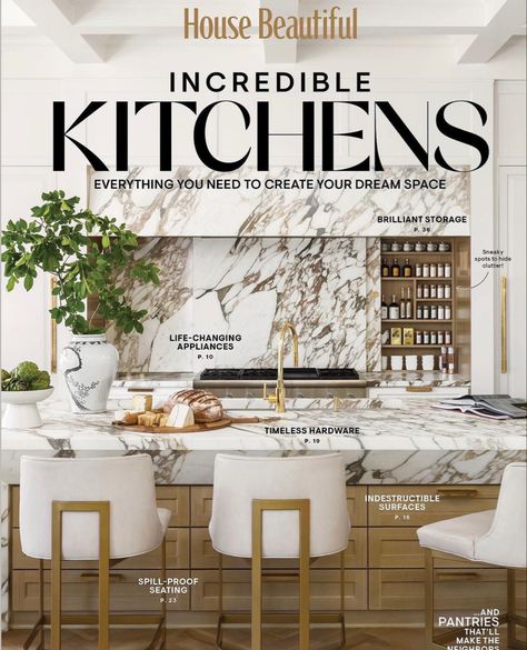 Top Of Kitchen Cabinets, House Beautiful Magazine, Kitchen Upgrades, Modern Farmhouse Kitchens, House Beautiful, Trendy Kitchen, Dream Spaces, Beautiful Kitchens, Dream Home Design