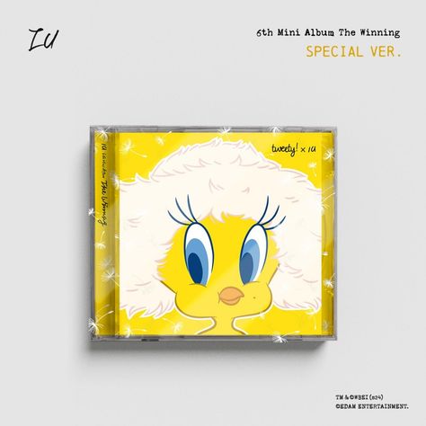 IU to release a special "Tweety Bird" version of her upcoming 6th mini-album 'The Winning' K Pop Albums, Boxing Videos, Case 143, Jewel Case, Make Photo, Photo Magnets, J Pop, Photo Card, Pop Music