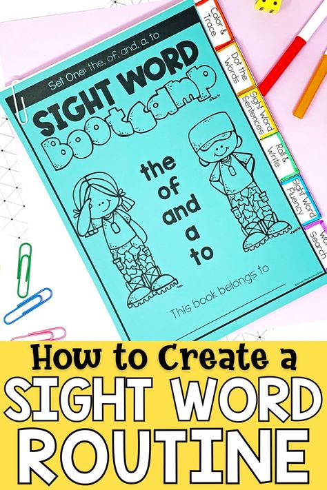 Learning sight words is easy with this daily sight word routine. Perfect for kindergarten, 1st grade, and 2nd grade, this weekly sight word routine during your morning work centers or word work centers. These free printable sheets will make learning sight words fun! Sight Word Practice Kindergarten, Preschool Sight Words Activities, Reading Mini Lessons, Sight Word Spelling, Sight Word Centers, Sight Word Fun, Sight Word Books, Sight Words Printables, Kindergarten Reading Activities