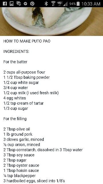 Puto pao Putopao Recipe, Siopao Recipe, Biko Recipe, Kuih Lapis, Filipino Snacks, Filipino Food Dessert, Putao, Filipino Dishes, Filipino Desserts