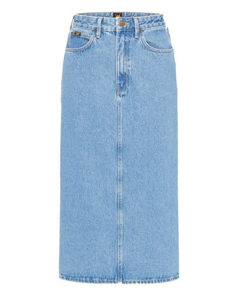 Long jean skirt Jean Skirts Long, Skirt Jeans Outfit, Modest Jean Skirts, Long Denim Skirt Outfits, Mood 4 Eva, Skirt Outfits For Women, Elegant Blue Dress, Long Jeans Skirt, Denim Long Skirt