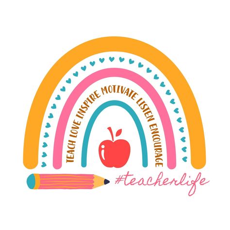 Teacher Rainbow, Teacher Birthday, Teachers Day Gifts, School Clipart, Presents For Teachers, Stationary School, Teacher Inspiration, Animal Cookies, Teacher Appreciation Week