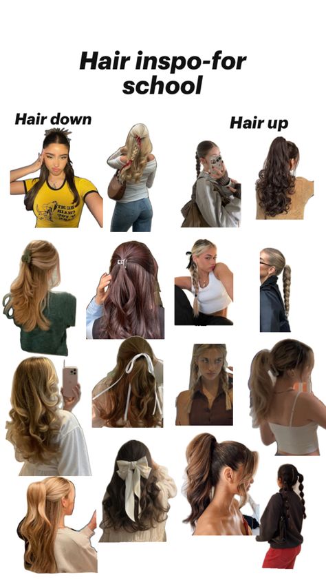 Hair Styles On Medium Hair, Hair Inspiration School, Amusement Park Hairstyles Summer, Hairstyles For Europe, Hair Styles For Theme Park, Hair Inspo For School Easy, Hairstyles For Down Hair, Sylvia Core Aesthetic, Hairstyle Summer 2024