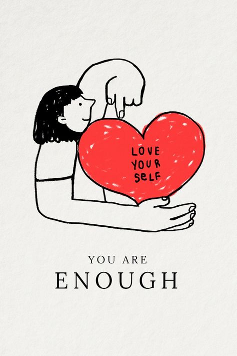 Self Love Template, Self Love Images, Motivational Cartoon, Self Love Poster, Brochure Ideas, Holding Heart, Infographic Poster, Women Power, Simple Quotes