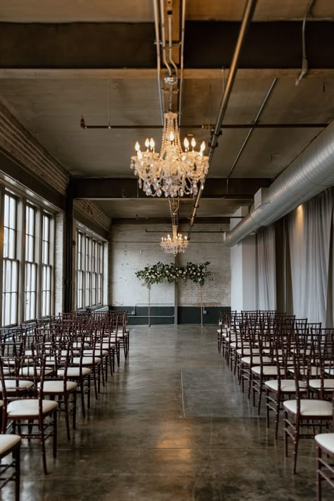 White Warehouse Wedding, Industrial Event Space, Modern Industrial Wedding, Brick Wedding Venue, Industrial Wedding Ceremony, Industrial Loft Wedding, Contemporary Loft, Industrial Chic Wedding, Metal Beam