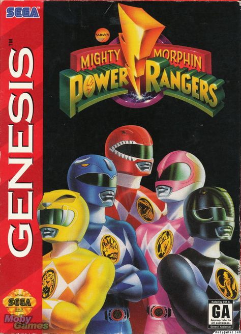 Mighty Morphin Power Rangers Genesis Front Cover Chaos Game, Rangers Game, Rita Repulsa, Save Planet Earth, Sega Genesis Games, Sega Games, Game Cartridge, Retro Videos, Mighty Morphin Power Rangers