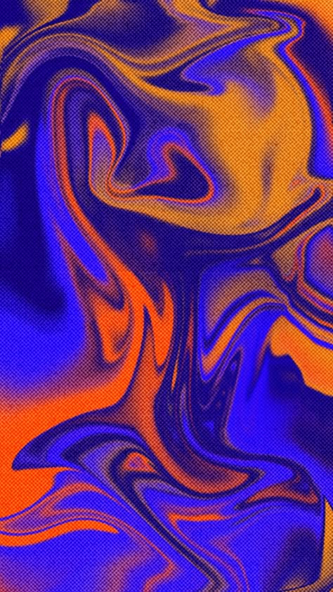 Indigo And Orange Aesthetic, Orange Blue Graphic Design, Blue And Orange Poster, Blue And Orange Aura, Light Blue And Orange Aesthetic, Colorful Pattern Wallpaper, Blue Orange Aesthetic, Orange Blue Aesthetic, Orange And Blue Wallpaper