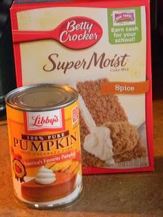 Angel Food Cake Pumpkin, Angel Food Pumpkin Cake, 2 Ingredient Angel Food Cake Recipes, Pumpkin Angel Food Cake Recipe, Pumpkin Angel Food Cake, Autumn Cakes, 2 Ingredient Pumpkin Muffins, Cake Mix Muffins, Dump Recipes