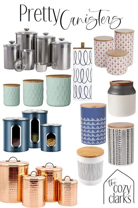 Today I’m rounding up some pretty canisters and canister sets that are pantry practical but pretty enough to be on display in your kitchen. Kitchen Cannisters, Classic Farmhouse Kitchen, Top Kitchen Trends, Farmhouse Kitchen Decor Ideas, Ceramic Canister Set, Farmhouse Style Lighting, White Canisters, Kitchen Canister Set, Farmhouse Light Fixtures