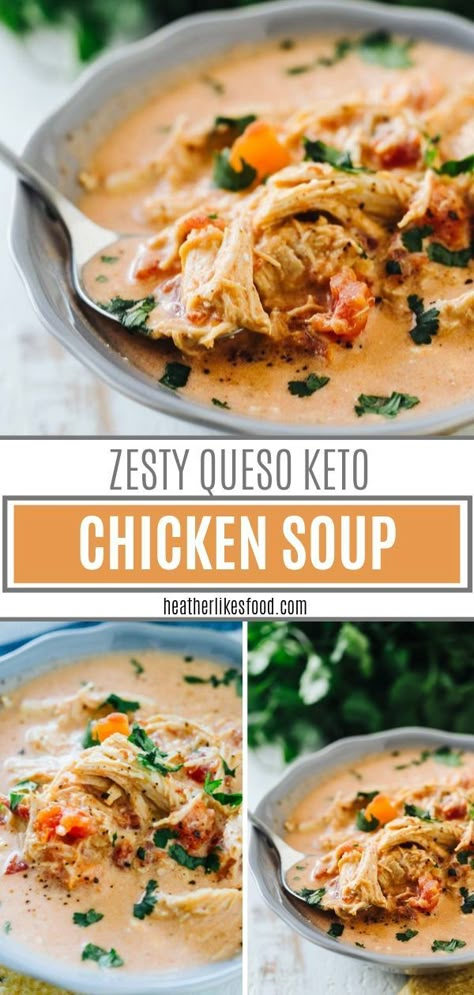 Queso Soup Recipe, Queso Soup, Keto Chicken Soup, Dinner Recipes Healthy Low Carb, Keto Soup, Comfort Food Recipes Dinners, Food Dinner, Favorite Comfort Food, Slow Cooker Soup