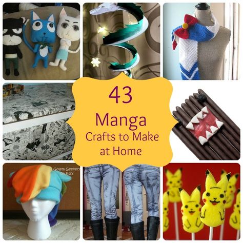 43 Simple Anime & Manga Crafts to Make at Home Our newest Big DIY Idea can be found here: http://www.bigdiyideas.com/43-simple-anime-manga-crafts-to-make-at-home/ Manga Crafts, Anime Diys, Geek Diy, Manga Gift, Nerd Crafts, Simple Anime, Music Crafts, Crochet Geek, Geek Crafts