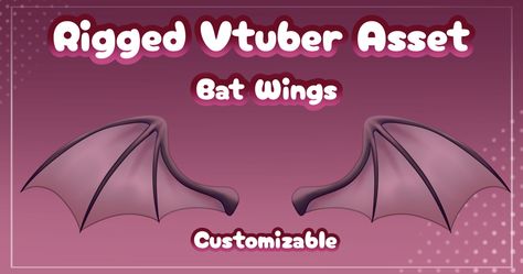 Vtuber Asset Bat wings - Tigrelionl 's Ko-fi Shop - Ko-fi ❤️ Where creators get support from fans through donations, memberships, shop sales and more! The original 'Buy Me a Coffee' Page. Free Vtuber Asset, Bat Vtuber, Twitch Assets, Vtuber Ideas, Vtuber Assets, Vtuber Model, Twitch Channel, Bat Wings, Game Design