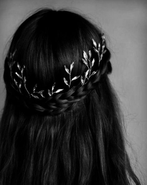 Silver Hair Accessory, Black Hair Aesthetic, Classy Hairstyles, Ball Hairstyles, Human Hair Color, Black Hair Color, Long Black Hair, Wedding Headband, Boho Hairstyles