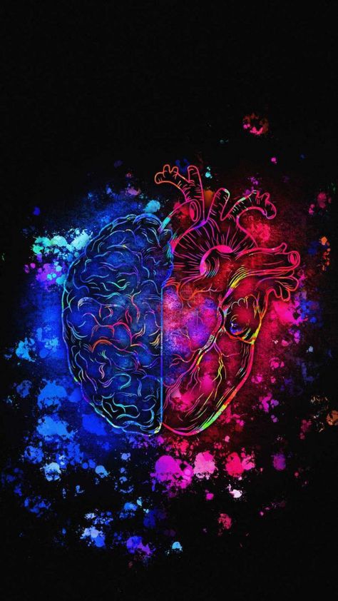 Psychology Wallpaper, Heart Vs Brain, Medical Wallpaper, Brain Art, Psychadelic Art, Arte Alien, Heart Iphone Wallpaper, Iphone Wallpaper Hipster, Ipad Wallpapers