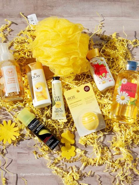 SMILE It's A Box of Sunshine | Great Eight Friends A Box Of Sunshine, Diy Care Package, Travel Size Shampoo, Box Of Sunshine, Diy Holiday Gifts, Happy Gifts, Smile On, Christmas Box, Care Package