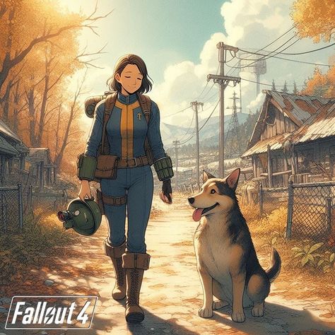 Sole Survivor Fallout Fan Art, Fallout 4 Landscape, Deathclaw Female, Fallout Oc Art, Fallout Anime, Fallout 4 Fan Art, Fallout Artwork, Fallout Fanart, Vault Dweller