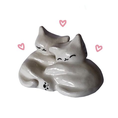 Ceramic Cats, Clay Diy Projects, Cat Icon, Png Icons, Ceramics Pottery Art, Cute Clay, Clay Art Projects, Diy Clay Crafts, Silly Cats