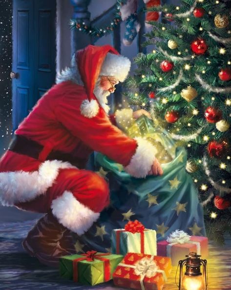 🎅SANTA CLAUS🎅 on Instagram: “Beautiful Christmas Picture! 😍🎅” Santa Klaus, Santa Claus Images, Merry Christmas Pictures, Santa Art, Christmas Scenery, Santa Pictures, Christmas Phone Wallpaper, Kraf Diy, Christmas Scenes