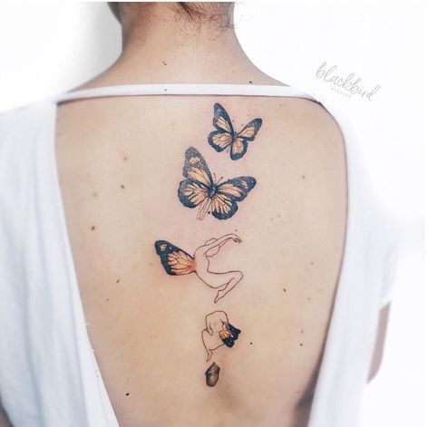 Hermoso Metamorfosis de una mariposa por Luiza Oliveira Butterfly Metamorphosis Tattoo, Metamorphosis Tattoo, Caterpillar Tattoo, Butterfly Metamorphosis, Bilateral Mastectomy, Butterfly Tattoo Meaning, Tattoo Coloring Book, Omerta Tattoo, Tatuaje A Color