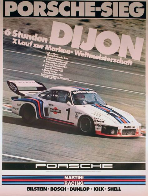 Martini Racing Porsche, Auto Racing Posters, Porsche Factory, Vintage Racing Poster, F1 Wallpaper Hd, Porsche 935, Aesthetic Car, Martini Racing, Vintage Poster Design