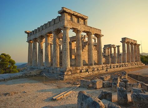 Located on the Saronic Gulf Islands in the islands of Hydra & Spetses. Temple of Aphaia, Greece by maria.norte, via Flickr Greece Horizontal Photo, Temple Of Aphaia, Ancient Greece Aesthetic, Greek Church, Greek Aesthetic, Classical Studies, Greek Architecture, Hellenistic Period, Greek Temple