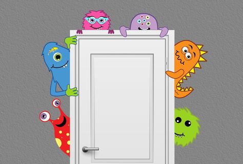 Monster Bedroom, Monster Theme Classroom, Monster Classroom, Monster Nursery, Monster Decorations, Little Monster Birthday, Monster Wall, Monster 1st Birthdays, Nursery Decor Wall