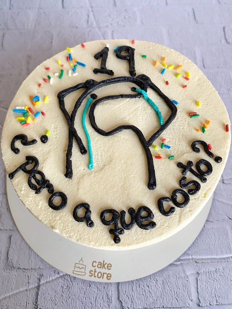 Funny Cake Designs Birthday, 19 Birthday Cake Funny, Cake Memes Funny, Deformitos Cake, Meme Cakes Birthday, 19 Cake Birthday, Funny Cake Designs, Cake Designs Funny, 19 Birthday Cake