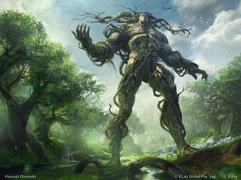 Forest God Created by Mateusz Ozminski (Artozi) - Facebook Fantasy God, Plant Creature, Guiseppe Arcimboldo, Forest God, Forest Spirit, Fantasy Forest, 다크 판타지, Forest Creatures, Monster Concept Art