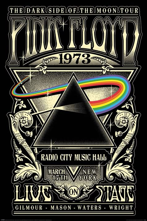 Vintage Concert Posters, Tour Poster, David Gilmour, Dark Side Of The Moon, Rock Posters, Concert Poster, Gig Posters, Music Posters, Band Posters