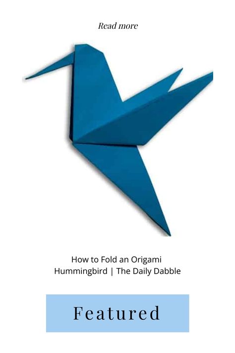 In this folding tutorial, you will learn to make an origami hummingbird. This design is not too hard for beginners and can be made in about 5-8 minutes Origami Shark, Origami Turkey, Origami Hummingbird, Origami Box Easy, Origami Horse, Origami Butterfly Easy, Origami Tree, Origami Envelope, Origami Bird