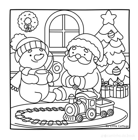 Cute Coloring Pages Aesthetic Christmas, Cute Christmas Coloring Sheets, Fuzzy Hygge Coloring Book Christmas, Kawaii Christmas Coloring Pages, Coco Wyo Christmas, Coco Wyo Coloring Pages Christmas, Cozy Christmas Coloring Pages, Santa Claus Coloring Pages, Cute Christmas Coloring Pages