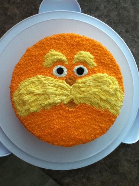 The Lorax Cake Ideas, Lorax Cake Funny, Lorax Birthday Cake, Lorax Cupcakes, Lorax Birthday Party, Lorax Cake, Lorax Birthday, Lorax Party, Ugly Cakes