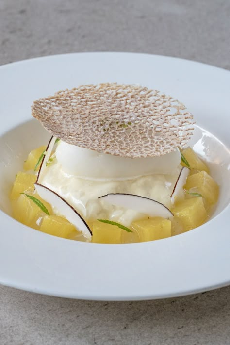 Swan Dessert, Lime Sorbet Recipe, Desserts Photos, Tapioca Dessert, Peruvian Desserts, Coconut Rice Pudding, Pineapple Dessert, French Dessert Recipes, Sorbet Recipe