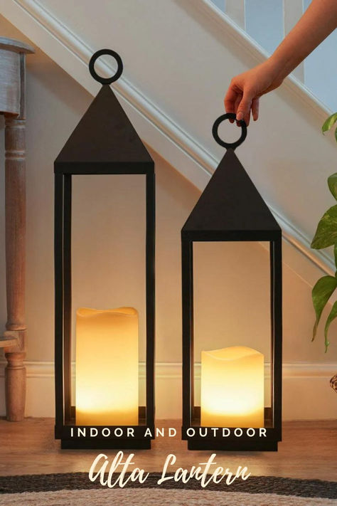 tall black candle lanterns Christmas Light Stakes, Net Lights Outdoor, Christmas Net Lights, Outdoor Candle Lanterns, Battery Candle, Christmas Light Curtains, Solar Lamp Post, Christmas Window Lights, Outdoor Candle