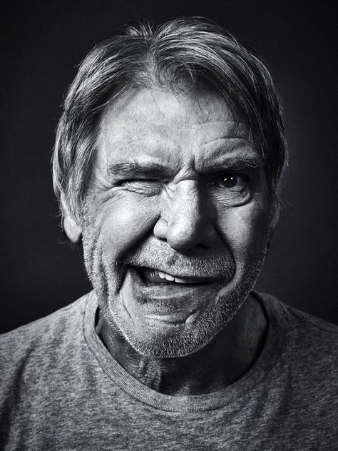 Funny portrait of actor Harrison Ford Andy Gotts, 얼굴 드로잉, Drawing People Faces, Actors Male, Celebrity Photographers, Mark Hamill, Face Photography, Harrison Ford, Celebrity Portraits