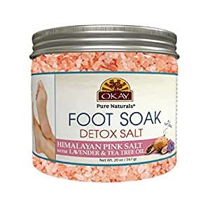 Okay Himalayan Pink Salt Foot Soak With & Tea Tree Oil, lavender, 20 Ounce Cheap Stocking Stuffers, Exfoliating Sponge, Lavender Tea, Foot Soak, Foot Spa, Natural Teas, The Krazy Coupon Lady, Natural Detox, Himalayan Pink Salt