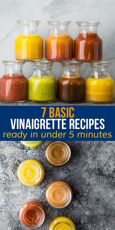 Dressing Recipes Salad, Basic Vinaigrette Recipe, Basic Vinaigrette, Healthy Vinaigrette, Dressing Vinaigrette, Salad Vinaigrette, Healthy Dressing Recipes, Sweet Peas And Saffron, Vinaigrette Dressing Recipe