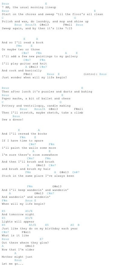 When Will My Life Begin Chords. These seem quite accurate. Now to learn it! :D Piano Songs Chords, When Will My Life Begin, Ukulele Songs Beginner, Ukulele Chords Songs, Uke Songs, Ukulele Tutorial, Ukulele Music, Guitar Chords For Songs, Guitar Chords And Lyrics