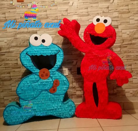 Sesame Street Pinata, Elmo Pinata, Sesame Street Birthday Party Ideas Boy, Peanuts Birthday, Piñata Ideas, Sesame Street Birthday Party, Sesame Street Party, Elmo Birthday, Sesame Street Birthday