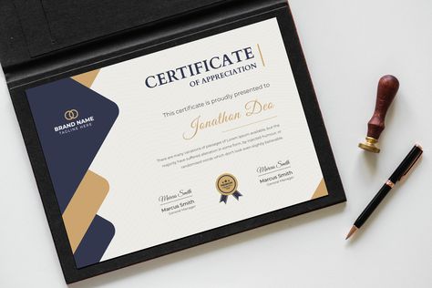 Certificate Template on Behance Certificate Design Inspiration, Diploma Design, Name Plate Design, Free Certificates, Diploma Certificate, Corporate Awards, Certificate Design Template, Certificate Of Appreciation, Instagram Template Design