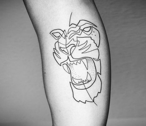 Top 100 tattoos by artist Mo Ganji Moganji Tattoo, Continuous Line Tattoo, Geometric Lion Tattoo, Mo Ganji, One Line Tattoo, Geometric Lion, Kunst Tattoos, Lion Tattoo Design, Leo Tattoos